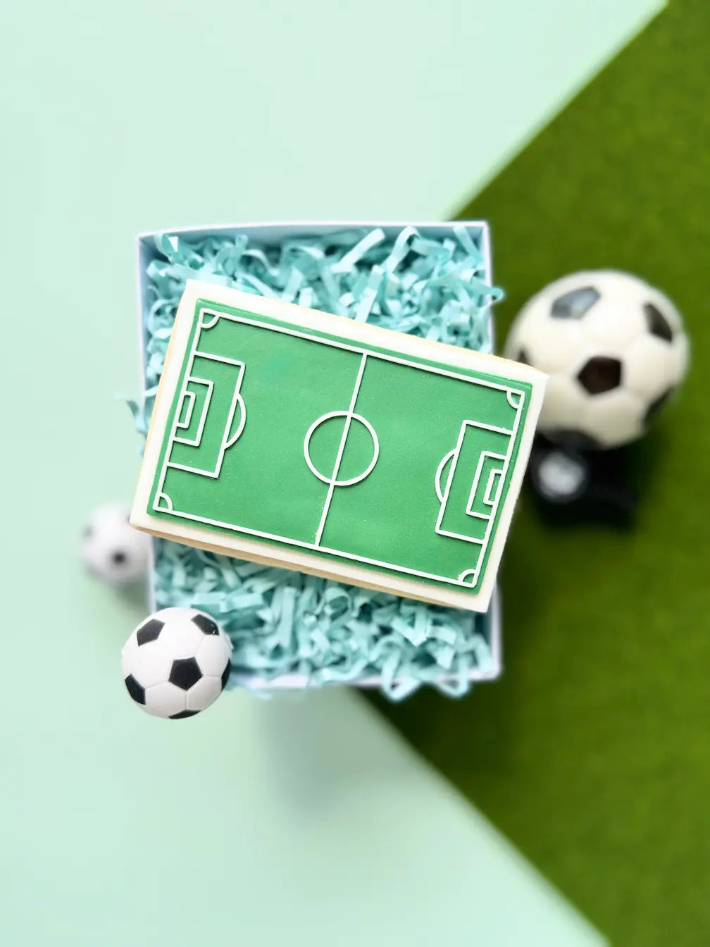 Fußballfeld – Cookie Cutter & Stempel (Fußball, Stadion & Fußballparty) – Produktmotiv für Cookie Cutter und Stempel – Danis Drip