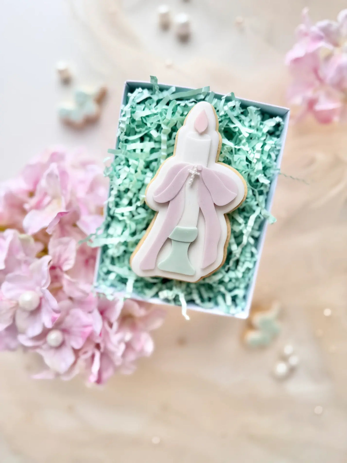 Taufkerze – Cookie Cutter & Stempel (Taufe, Kommunion & Konfirmation) – Produktmotiv für Cookie Cutter und Stempel – Danis Drip