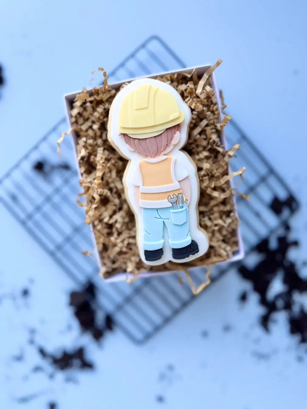 Bauarbeiter Junge Cookie Cutter & Stempel – Bauarbeiter Ausstecher für Baustellen Kindergeburtstag… – Produktmotiv für Cookie Cutter und Stempel – Danis Drip