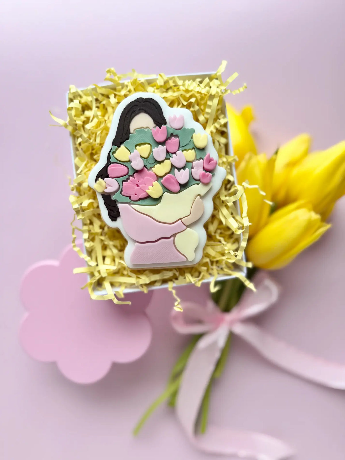 Mutter mit Blumenstrauß – Cookie Cutter & Stempel – Produktmotiv für Cookie Cutter und Stempel – Danis Drip