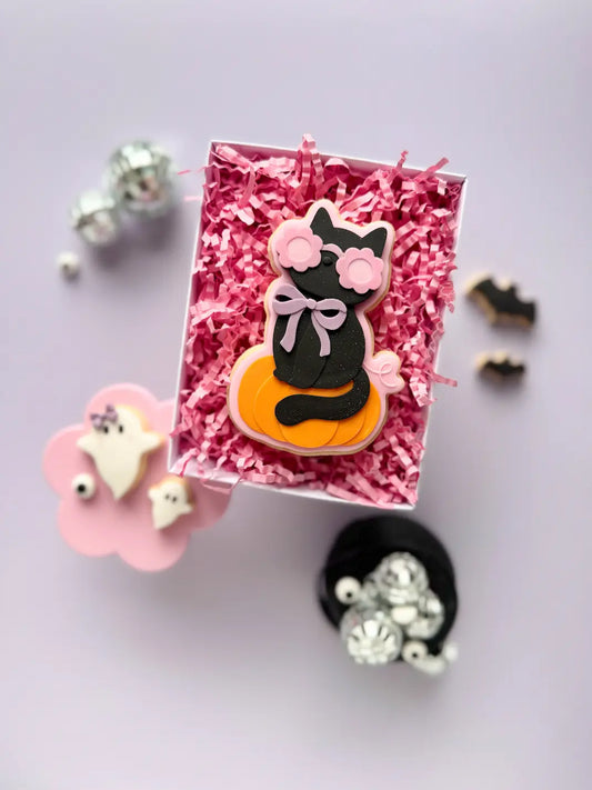 Halloween Katze mit Brille – Cookie Cutter & Stempel – Produktmotiv für Cookie Cutter und Stempel – Danis Drip