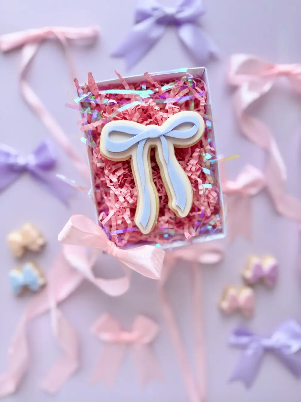 Schmale Schleife – Cookie Cutter & Stempel für elegante Keksdekorationen – Produktmotiv für Cookie Cutter und Stempel – Danis Drip