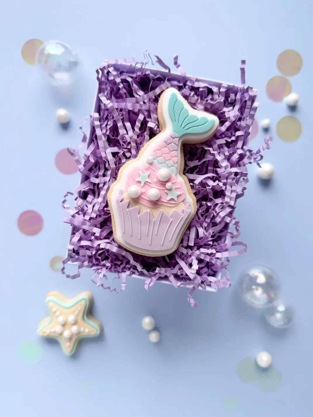 Cupcake mit Meerjungfrauenflosse – Cookie Cutter & Stempel – Produktmotiv für Cookie Cutter und Stempel – Danis Drip