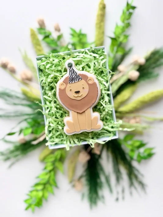 Löwe mit Partyhut - Cookie Cutter & Stempel – Produktmotiv für Cookie Cutter und Stempel – Danis Drip