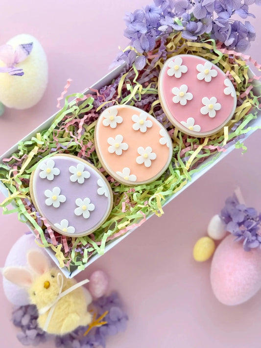 Osterei mit Blumen – Ausstecher & Stempel für detailreiche Osterkekse – Produktmotiv für Cookie Cutter und Stempel – Danis Drip