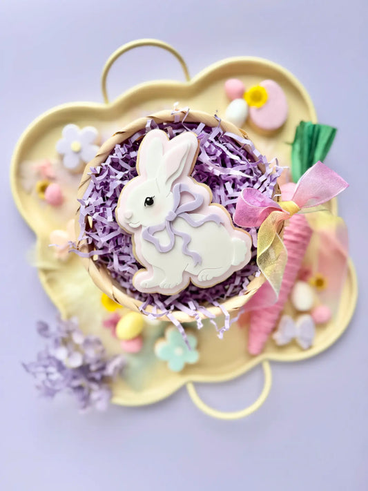Osterhasen-Ausstecher mit Schleife – Perfekt für Ostergebäck – Produktmotiv für Cookie Cutter und Stempel – Danis Drip