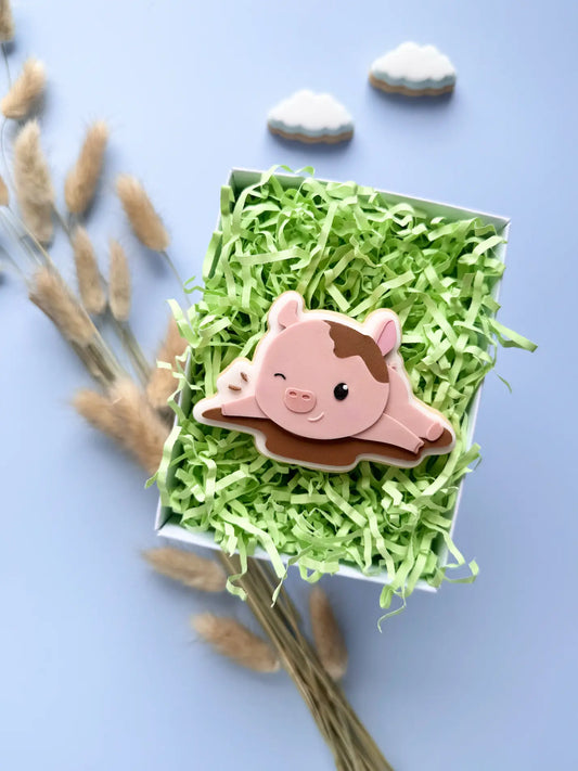 Schweinchen – Cookie Cutter & Stempel für Bauernhof, Kindergeburtstage & Glücksbringer – Produktmotiv für Cookie Cutter und Stempel – Danis Drip