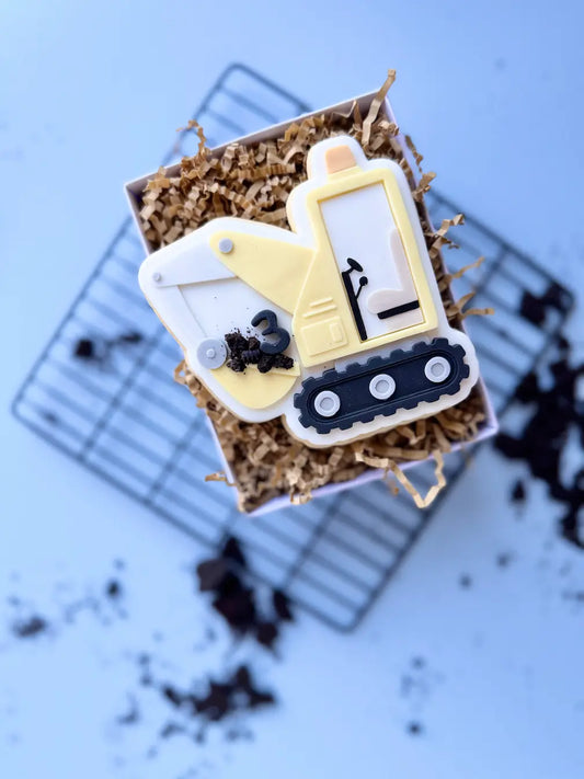 Bagger Cookie Cutter & Stempel – Bagger Ausstecher für Baustellen Kindergeburtstag, Fahrzeuge &… – Produktmotiv für Cookie Cutter und Stempel – Danis Drip