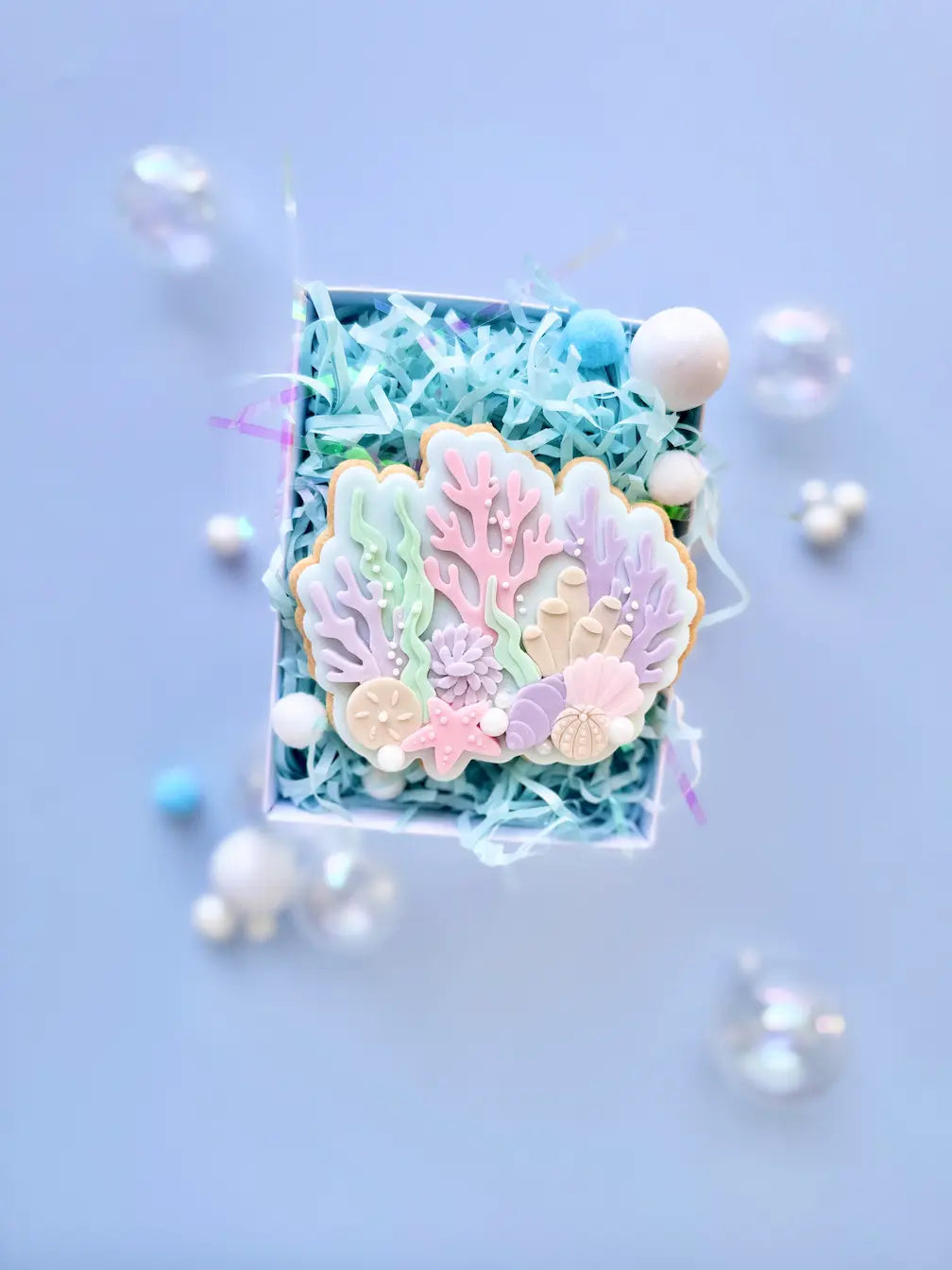 Koralle Cookie Cutter & Stempel – Korallen Ausstecher für Unterwasser Party, Meer & Fondant Kekse – Produktmotiv für Cookie Cutter und Stempel – Danis Drip