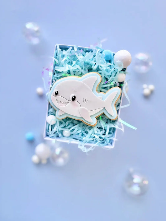 Baby Hai Cookie Cutter & Stempel – Hai Ausstecher für Kindergeburtstag, Unterwasser Party & Fondant… – Produktmotiv für Cookie Cutter und Stempel – Danis Drip