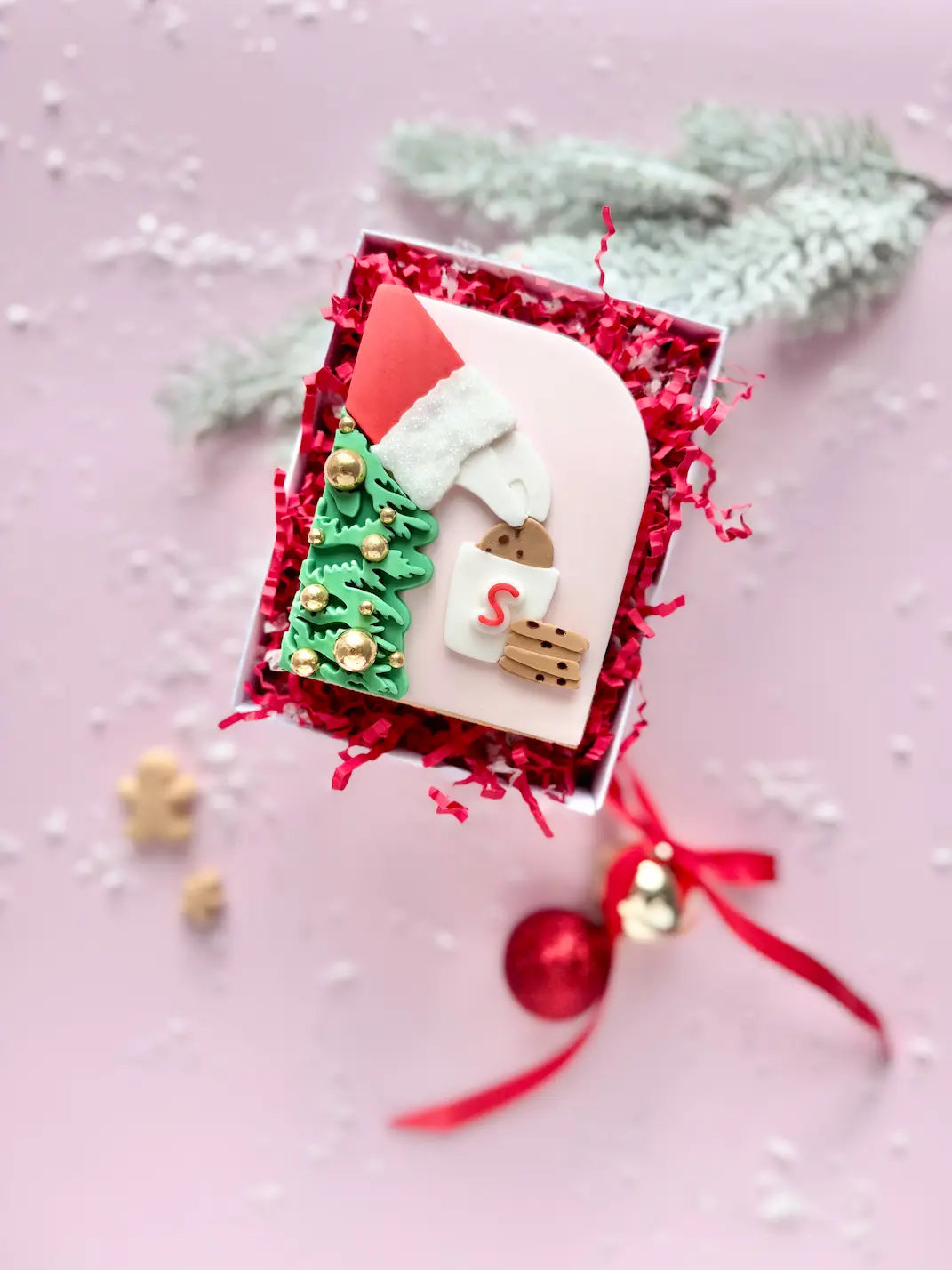 Santa taucht Keks in Milch – Cookie Cutter & Stempel – Produktmotiv für Cookie Cutter und Stempel – Danis Drip