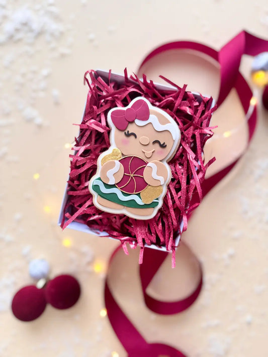 Lebkuchengirl mit Bonbon – Cookie Cutter & Stempel – Produktmotiv für Cookie Cutter und Stempel – Danis Drip
