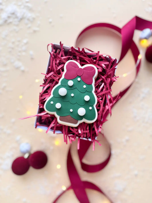 Weihnachtsbaum mit Schleife – Cookie Cutter & Stempel – Produktmotiv für Cookie Cutter und Stempel – Danis Drip