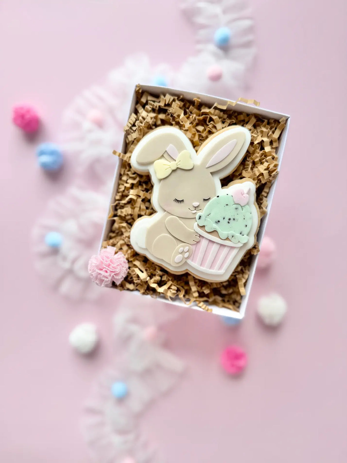 Hase mit Eisbecher – Cookie Cutter & Stempel (Eiscreme, Sommer & Kindergeburtstag) – Produktmotiv für Cookie Cutter und Stempel – Danis Drip