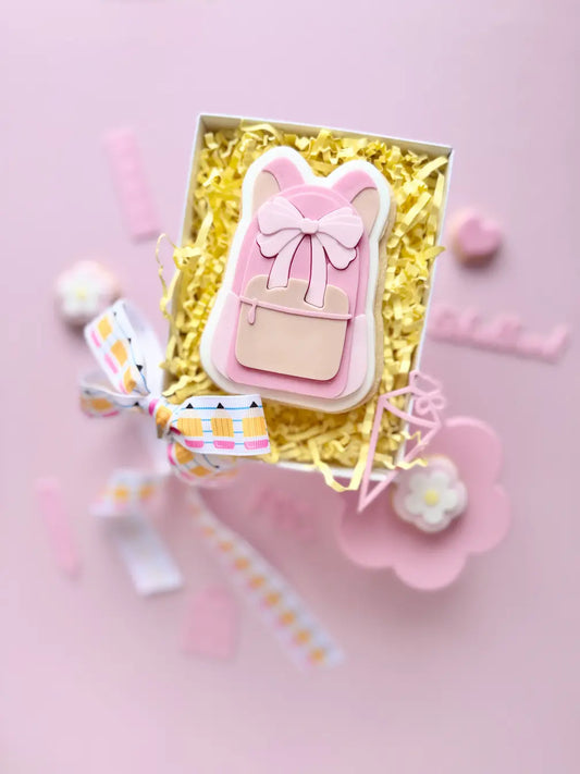 Schultasche Mädchen – Cookie Cutter & Stempel (Einschulung, Schulstart & Schulkind) – Produktmotiv für Cookie Cutter und Stempel – Danis Drip