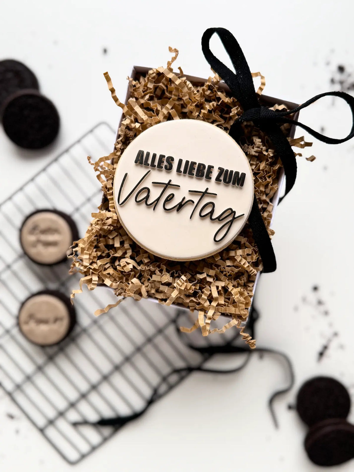 Basic Sprüche – „Alles Liebe zum Vatertag“ – Stempel (Basic Cutter optional erhältlich) – Produktmotiv für Cookie Cutter und Stempel – Danis Drip