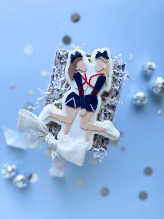 Cheerleader Mädchen – Cookie Cutter & Stempel (Sport, Geburtstag & Team Spirit) – Produktmotiv für Cookie Cutter und Stempel – Danis Drip