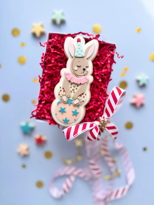 Zirkus Hase Cookie Cutter & Stempel – Zirkus Ausstecher für Kindergeburtstag, Circus Party &… – Produktmotiv für Cookie Cutter und Stempel – Danis Drip