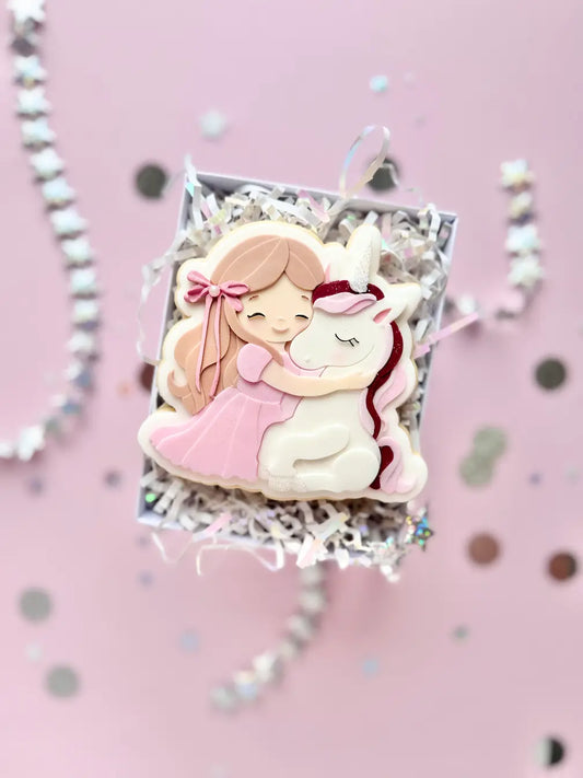 Mädchen mit Einhorn – STL-Datei für Cookie Cutter und Stempel zum 3D-Druck – Danis Drip