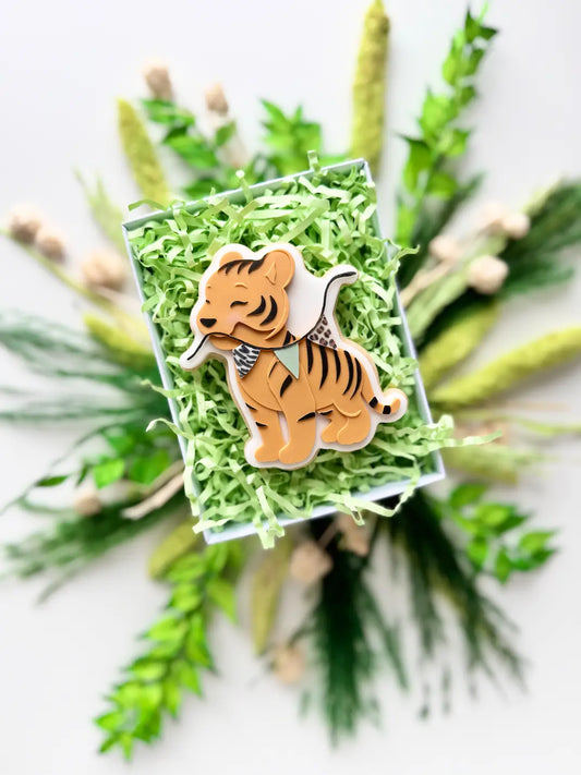 Tiger mit Girlande – Cookie Cutter & Stempel – Produktmotiv für Cookie Cutter und Stempel – Danis Drip